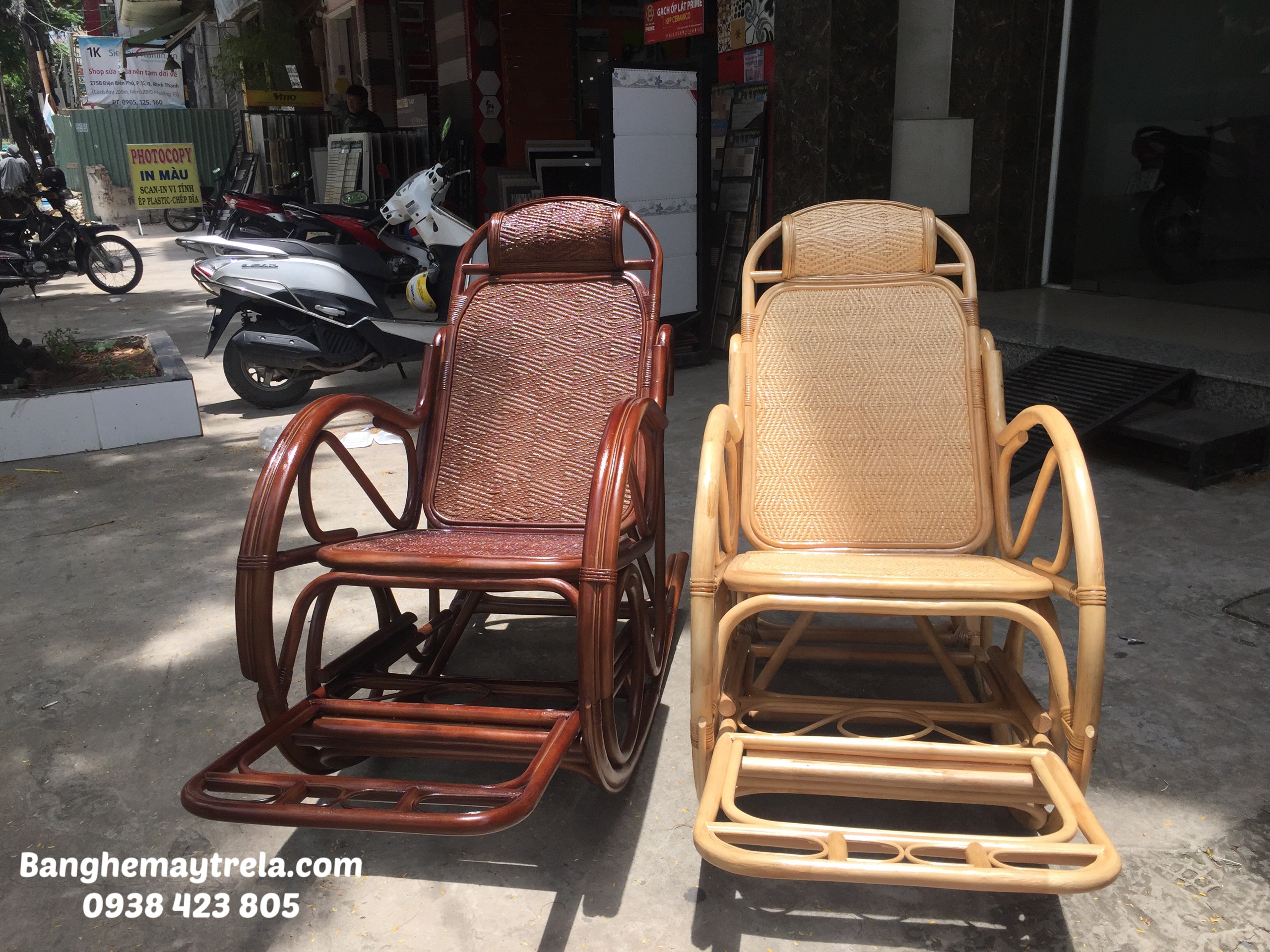 Ghế bập bênh mây cho người lớn tuổi